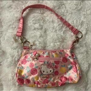 Hello Kitty Pink Floral Shoulder Bag